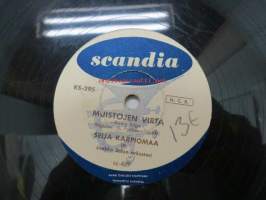 Scandia KS-295 Seija Karpiomaa - Muistojen virta / Tummia ruusuja -savikiekkoäänilevy, 78 rpm
