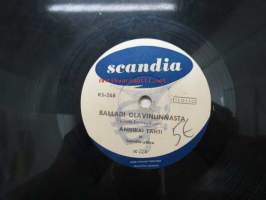 Scandia KS-268 Annikki Tähti - Aurinko tähdet ja kuu / Balladi Olavinlinnasta -savikiekkoäänilevy, 78 rpm