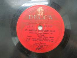 Decca SD 5157 Henry Theel - Näkemiin / St. Paulin lyhtyjen alla -savikiekkoäänilevy, 78 rpm