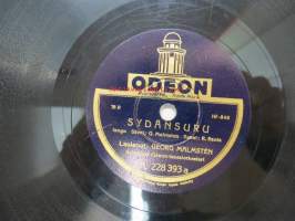 Odeon A 228 393 Georg Malmsten - Sydänsuru / Seitsemäs taivas -savikiekkoäänilevy, 78 rpm