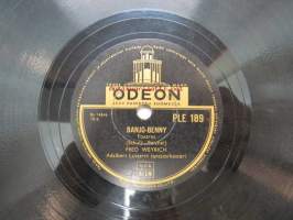 Odeon PLE 189 Adalbert Lutterin tanssiorkesteri - Sininen tango / Banjo Benny -savikiekkoäänilevy, 78 rpm