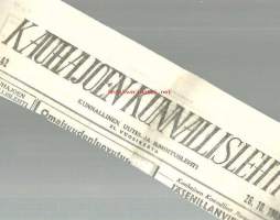 Kauhajoen Kunnallislehti 1948,1949  , sanomalehden nimiotsikko leike / sanomalehtien ilmoituskeskus