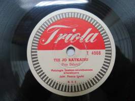 Triola T 4008 Helsingin Saalem-seurakunnan kuoro ja orkesteri - Ijäisyyden aamu / Tee jo ratkaisu -savikiekkoäänilevy, 78 rpm