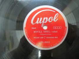 Cupol FC-2052 William Lundin Hammondtrio - Hyvää yötä / Purppurapurjeet -savikiekkoäänilevy, 78 rpm