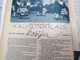 Kotiliesi 1939 nr 12, kesäkuu II, 15.6.1939, sis. mm. seur. artikkelit / kuvat / mainokset; Kansikuvitus P. Söderström: tyttö kansallispuvussa. Edla Kojonen