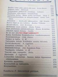 Kotiliesi 1939 nr 7, huhtikuu I, 1.4.1939, Ajankuvaa kevät 1939. Kansikuvitus P. Söderström, Rumford, Kuiva leipä ( reikäleipä)  ja sen kehitys, laaja artikkeli