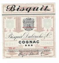 Bisquit Cognac - konjakki - vanha  viinaetiketti