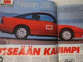 Vauhdin maailma 1989 nr 5 -mm. VM maistelee Mazda 323 -Volvo 440 -Kawasaki ZX-10 -Nissan 200SX, RR-MM Japani &amp; Australia, Miljoona Cup, Formula 1 Brasilian ja  San