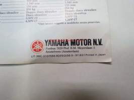 Yamaha XS1100S / XS1100 TR1 -myyntiesite