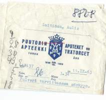 Puutorin  Apteekki  Turku -    resepti signatuuri  1963