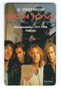 Puhelukortti ´30 mk E45 Bon Jovi  - puhelinkortti
