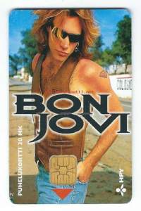 Puhelukortti ´30 mk E50  Bon Jovi  - puhelinkortti
