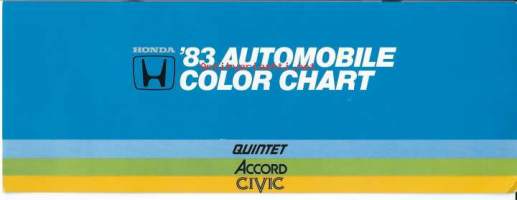Honda ´83 Automobile Color chart - värikartta