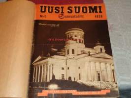 Uusi Suomi 1938 - Sunnuntailiite vuosikerta 1-5252 kpl lehtiä