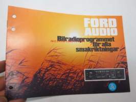 Ford Audio Bilradioprogrammet för alla smakriktningar -Ford autoradiot, luettelo, ruotsinkielinen