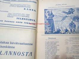 Pääsiäis-Kurikka 1925 -pila- ja satiirilehti, kansikuvitus Y. Yrjölä