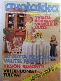 Avotakka 1983 nr 11 -Tyyni kuin tankaruno- Riitta ja Tom Sörensen, Pikkumurjusta elekantti yksiö- Ulla Sarviala, - katso sisällysluettelo kuvasta.