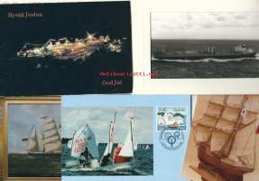 Erä 5 kpl laivakortteja  - laivapostikortti,  laivakortti