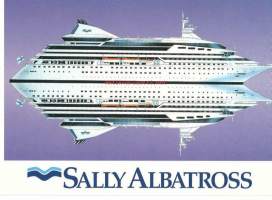Sally Albatross   - mainos 10x15 cm, takana teknisiä tietoja