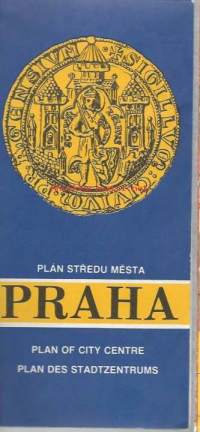 Praha, plan of city centre  1989 - kartta