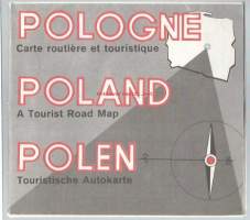 Poland a tourist road map  1990 - kartta