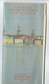 Tourist sightseeing Stockholm 1983- kartta