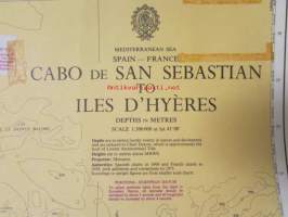 Mediterranean Sea Spain - France Capo de San Sebastian to Iles D&#039;hyéres - Merikartta