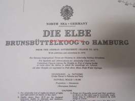North Sea - Germany Die Elbe Brunsbüttelkoog to Hamburg, from German Government to Charts to 1974 - Merikartta