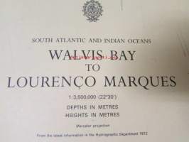 South Atlantic and Indian Oceans Walvis Bay to Loureco Marques - Merikartta