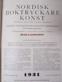 Nordisk boktryckare konst 1931 - sidottu vuosikerta