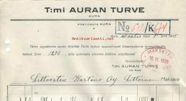 T:mi Auran Turve / Turvepehkua   1935  - firmalomake