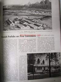 Finnish Paper and Timber 1954 -sidottu vuosikerta - sis. &quot;Lentoposti versio&quot; painettu ohuelle paperille