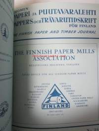 Suomen Paperi- ja Puutavaralehti / Pappers- och trävarutidskrift för Finland / The finnish paper and timber journal 1948, paperiteollisuuden ja puutavara-alan