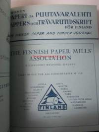 Suomen Paperi- ja Puutavaralehti / Pappers- och trävarutidskrift för Finland / The finnish paper and timber journal 1947, paperiteollisuuden ja puutavara-alan