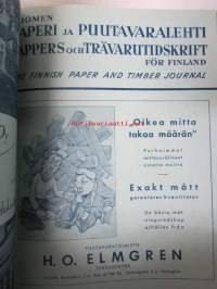 Suomen Paperi- ja Puutavaralehti / Pappers- och trävarutidskrift för Finland / The finnish paper and timber journal 1946, paperiteollisuuden ja puutavara-alan