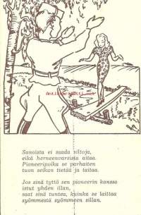 Pioneerin silta - sotilaspostikortti Kenttäpostia 1942