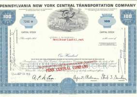 Pennsylvania New York Central Transportation Co -  osakekirja  USA 1968