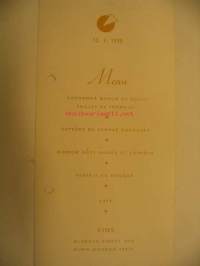 Hotelli Grand menu 12.1.1938