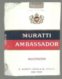 Muratti Ambassador  -  tupakkaetiketti,