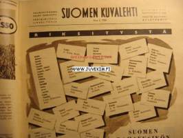 Suomen Kuvalehti 1950 nr 3 Takakannessa Hellas Manhattan mainos, Intiaanin kuva)