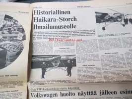 Wihurin Uutiset 1973 nr 2 (101.) Wihuri-yhtymän lehti asiakkailleen, sis. mm. seur. artikkelit / kuvat / mainokset; Auto -73 Messuhalli, Caterpillar sähkötrukit,