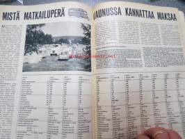 Tuulilasi 1969 nr 3, sis. mm. seur. artikkelit / kuvat / mainokset; Kansikuva Audi 100 LS, Gulf Extra Service, Automatkailu ulkomailla, Nikolajeffin Efta-auto