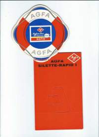 Agfa Silette-Rapid 1 - mainos seisontajalalla 27x15 cm käyttämätön pahvia