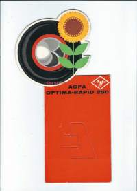 Agfa Optima-Rapid 250 - mainos seisontajalalla 27x15 cm käyttämätön pahvia