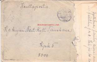 Kenttäpostikuori, kirje mukana. 7.7.1943.