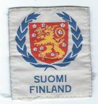 Suomalaisen YK-sotilaan   hihamerkki