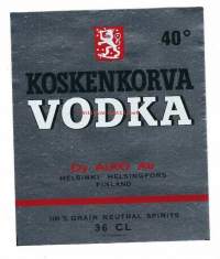 Koskenkorva  Vodka   36 cl - viinaetiketti