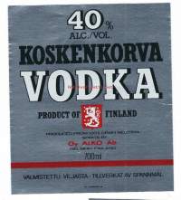 Koskenkorva  Vodka   700 ml - viinaetiketti