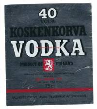 Koskenkorva  Vodka   75 cl - viinaetiketti