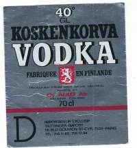 Koskenkorva  Vodka  GL  70 cl - viinaetiketti